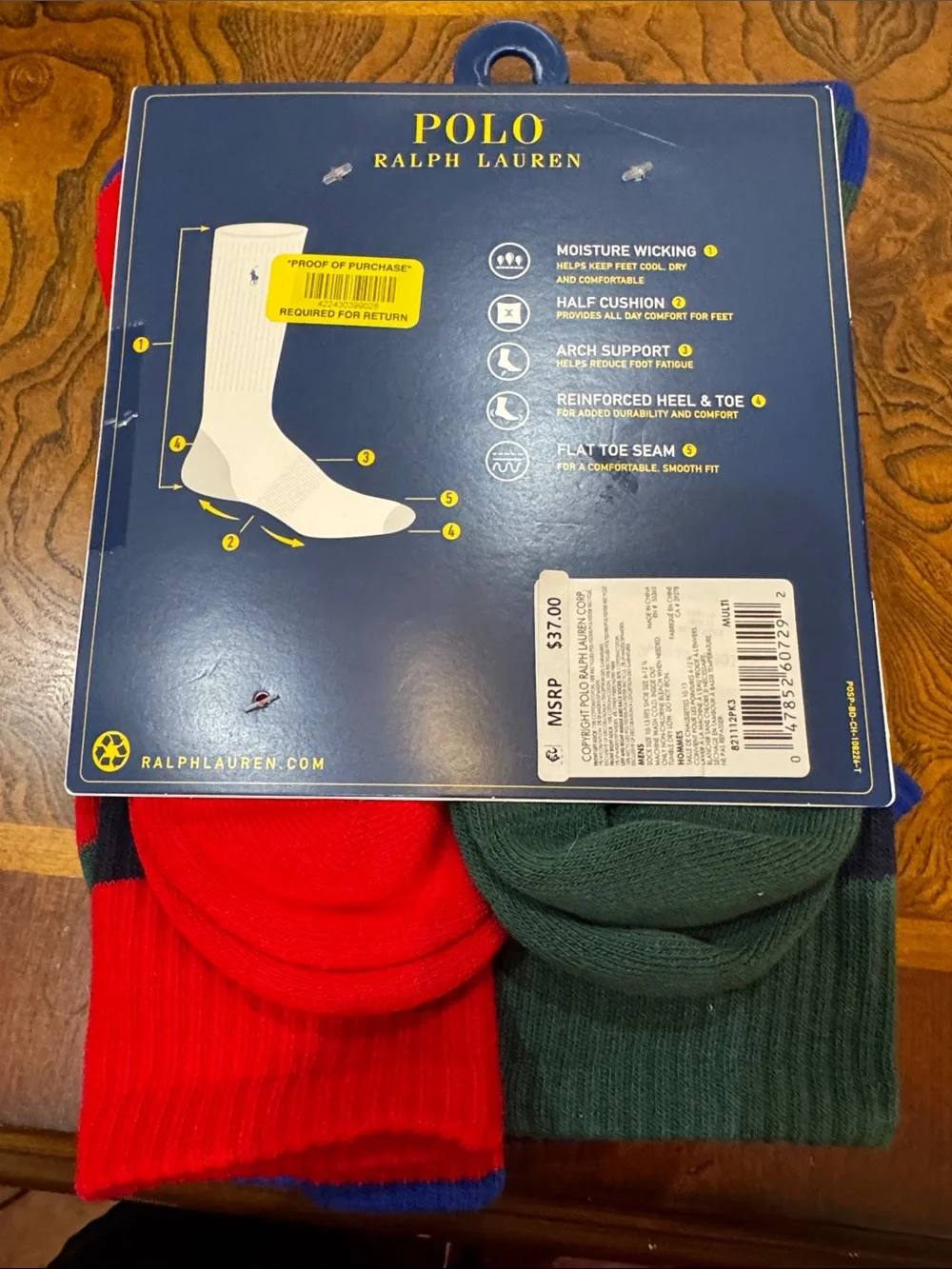 Polo by Ralph Lauren (6) Crew Socks